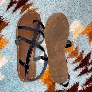 Mossimo Supply Co. Black Strappy Sandals